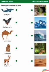 Lieu de vie des animaux - Explorer le monde : 1ère, 2ème Harmos - PDF à imprimer