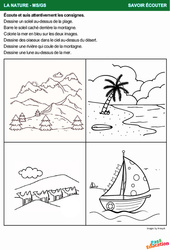 La nature - Savoir écouter en maternelle : 1ère, 2ème Harmos - PDF à imprimer