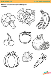 Fruits et légumes - Découverte du monde : 2ème Harmos - PDF à imprimer