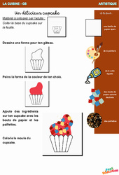 Un délicieux cupcake - Artistique : 2ème Harmos - PDF à imprimer