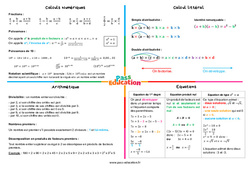 Mémos des cours - Mini Brevet de mathématiques  - Les annales corrigées : 11ème Harmos - PDF à imprimer