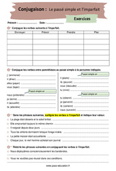 Le passé simple et l’imparfait - Exercices corrigés : 10ème Harmos - PDF à imprimer