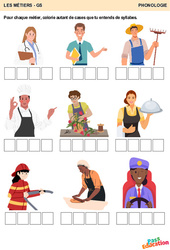 Les syllabes des métiers - Phonologie : 2ème Harmos - PDF à imprimer