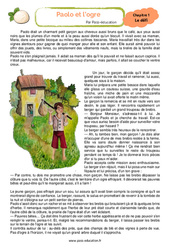 Paolo et l’ogre - Littérature : 8ème Harmos, 9eme Harmos - PDF à imprimer