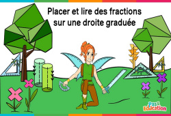 Placer et lire des fractions sur une droite graduée - Vidéo La Fée des Maths : 6ème, 7ème Harmos - PDF à imprimer