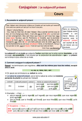 Le subjonctif présent - Séquence complète : 10ème Harmos - PDF à imprimer