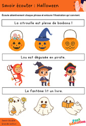 Halloween - Découvrir l'écrit : 2ème Harmos - PDF à imprimer