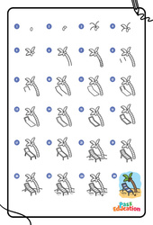 Été - Dessins à étapes : 2ème Harmos, 3eme, 4ème Harmos - PDF à imprimer