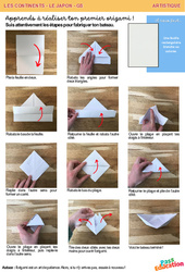 Bateau - Origami - Artistique : 2ème Harmos - PDF à imprimer