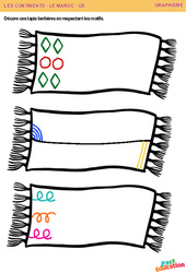 Tapis berbères - Graphisme : 2ème Harmos - PDF à imprimer