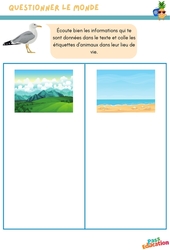 Les animaux - Questionner le monde en maternelle : 1ère Harmos - PDF à imprimer