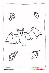 Chauves - souris - Coloriage : 1ère, 2ème Harmos - PDF à imprimer