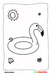 Bouée Cygne - Coloriage : 1ère, 2ème Harmos - PDF à imprimer