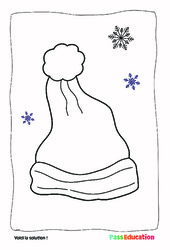 Bonnet de ski - Coloriage : 1ère, 2ème Harmos - PDF à imprimer