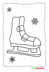 Patins à glace - Coloriage : 1ère Harmos - PDF à imprimer