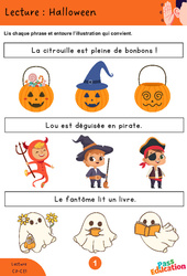 Halloween - Lecture : 3eme, 4ème Harmos - PDF à imprimer