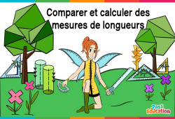 Comparer et calculer des mesures de longueurs - Vidéo La Fée des Maths : 6ème, 7ème, 8ème Harmos - PDF à imprimer