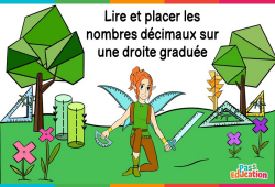 Lire et placer les nombres décimaux sur une droite graduée - Vidéo La Fée des Maths : 6ème, 7ème Harmos - PDF à imprimer