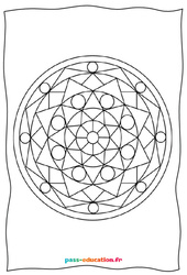 Mandala numéro 2 - Bien - être à l’école : 3eme, 4ème, 5ème, 6ème, 7ème Harmos - PDF à imprimer