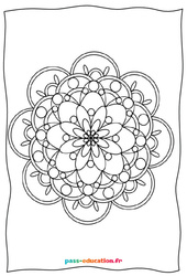 Mandala numéro 3 - Bien - être à l’école : 3eme, 4ème, 5ème, 6ème, 7ème Harmos - PDF à imprimer