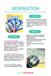 Principes de la respiration : 3eme, 4ème, 5ème, 6ème, 7ème Harmos - PDF à imprimer