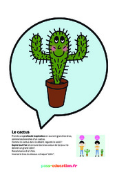 Le cactus - Poster - Activité respiration du  au  : 3eme, 4ème, 5ème, 6ème, 7ème Harmos - PDF à imprimer