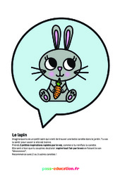 Le lapin - Poster - Activité respiration du  au  : 3eme, 4ème, 5ème, 6ème, 7ème Harmos - PDF à imprimer