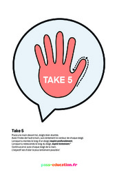 Take 5 - Poster - Activité respiration du  au  : 3eme, 4ème, 5ème, 6ème, 7ème Harmos - PDF à imprimer