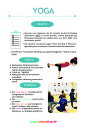 Principes du Yoga à l'école : 3eme, 4ème, 5ème, 6ème, 7ème Harmos - PDF à imprimer