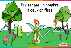 Diviser par un nombre à deux chiffres - Vidéo La Fée des Maths : 8ème Harmos - PDF à imprimer