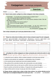 Les temps composés - Exercices corrigés : 10ème Harmos - PDF à imprimer