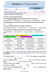 Les temps composés - Examen Evaluation avec les corrigés : 10ème Harmos - PDF à imprimer