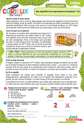 Que signifient ces expressions françaises ? (2) - Curieux de tout : 9eme, 10ème, 11ème Harmos - PDF à imprimer