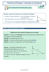 Réciproque et contraposée - Théorème de Pythagore -  avec Mon Pass Maths : 11ème Harmos - PDF à imprimer