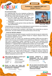 Comment le 11 septembre 2001 a - t - il marqué l’Histoire ? - Curieux de tout : 9eme, 10ème, 11ème Harmos - PDF à imprimer