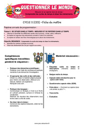 Comprendre les cycles du temps et situer les évènements - Séquence + vidéo - Apis & ses amis : 5ème Harmos - PDF à imprimer