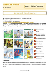 Les oeuvres de Michael Morpurgo - Atelier de lecture : 8ème Harmos - PDF à imprimer