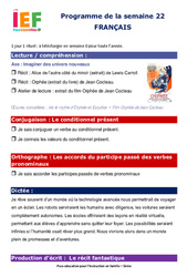 IEF Instruction En Famille, École à la maison pour la Semaine 22 - école à la maison IEF - Fiches  : 9eme Harmos