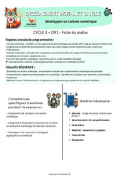 Séquence - Fiche de préparation Développer un civisme numérique - Séquence - Fiche de préparation - EMC : 6ème Harmos - PDF à imprimer