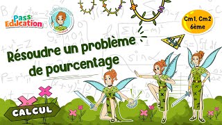 Résoudre un problème de pourcentage - Vidéo pédagogique - La Fée des Maths : 6ème, 7ème, 8ème Harmos