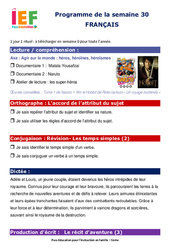 IEF Instruction En Famille, École à la maison pour la Semaine 30 - école à la maison IEF - Fiches  : 9eme Harmos