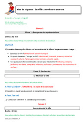 La ville - Services et acteurs - Séquence - Fiche de préparation : 5ème Harmos - PDF à imprimer