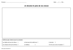 Je dessine le plan de ma classe - Exercices : 3eme Harmos - PDF à imprimer