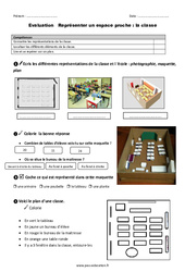 Classe - Examen Evaluation - Représenter un espace proche : 3eme Harmos - PDF à imprimer