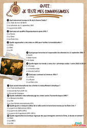 Exercice Le monde après 1989 - Fiche de révision Brevet / Quiz : 11ème Harmos - Cycle 4 - PDF à imprimer