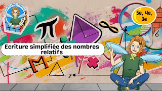 Ecriture simplifiée des nombres relatifs - Vidéo pédagogique - La Fée des Maths : 9eme, 10ème, 11ème Harmos