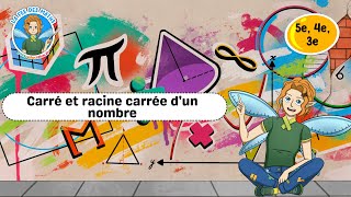 Carré et racine carrée d'un nombre - Vidéo pédagogique - La Fée des Maths : 10ème, 11ème Harmos