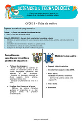 Séquence - Fiche de préparation Au sein de la voie lactée, le système solaire - Séquence + vidéo - Edith Eprouvette : 6ème Harmos - Cycle 3 - PDF à imprimer