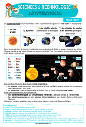 Leçon Au sein de la voie lactée, le système solaire - Cours, Leçon - Edith Eprouvette : 6ème Harmos - Cycle 3 - PDF à imprimer
