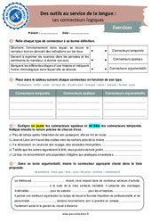 Les connecteurs logiques - Des outils au service de la langue - Grammaire - Je me prépare au Brevet : 11ème Harmos - Cycle 4 - PDF à imprimer
